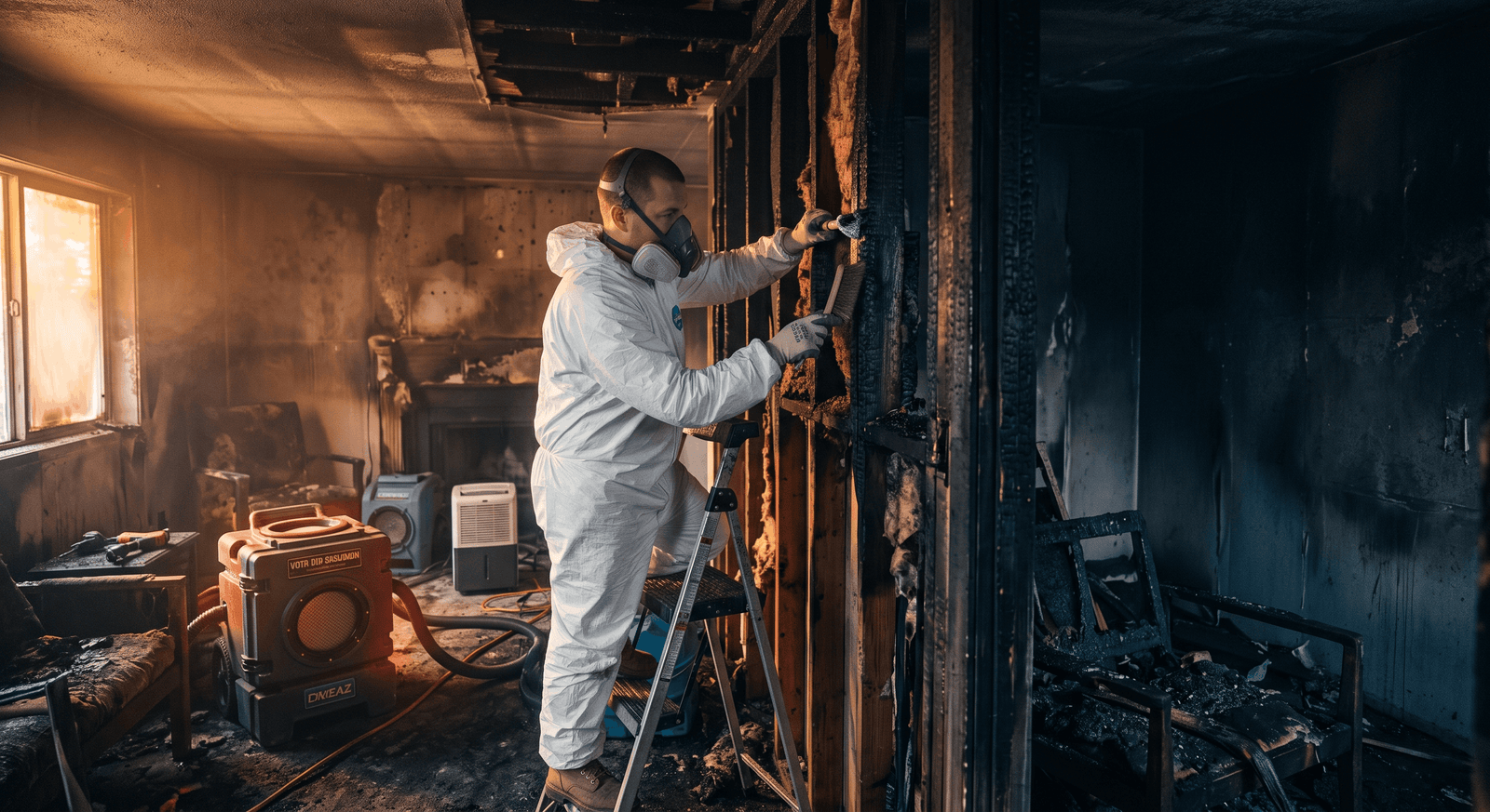 Salem fire and smoke damage restoration — emergency response crew on site